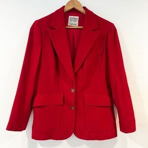 Norben Vintage California Joseph Magnin Red Wool Blazer